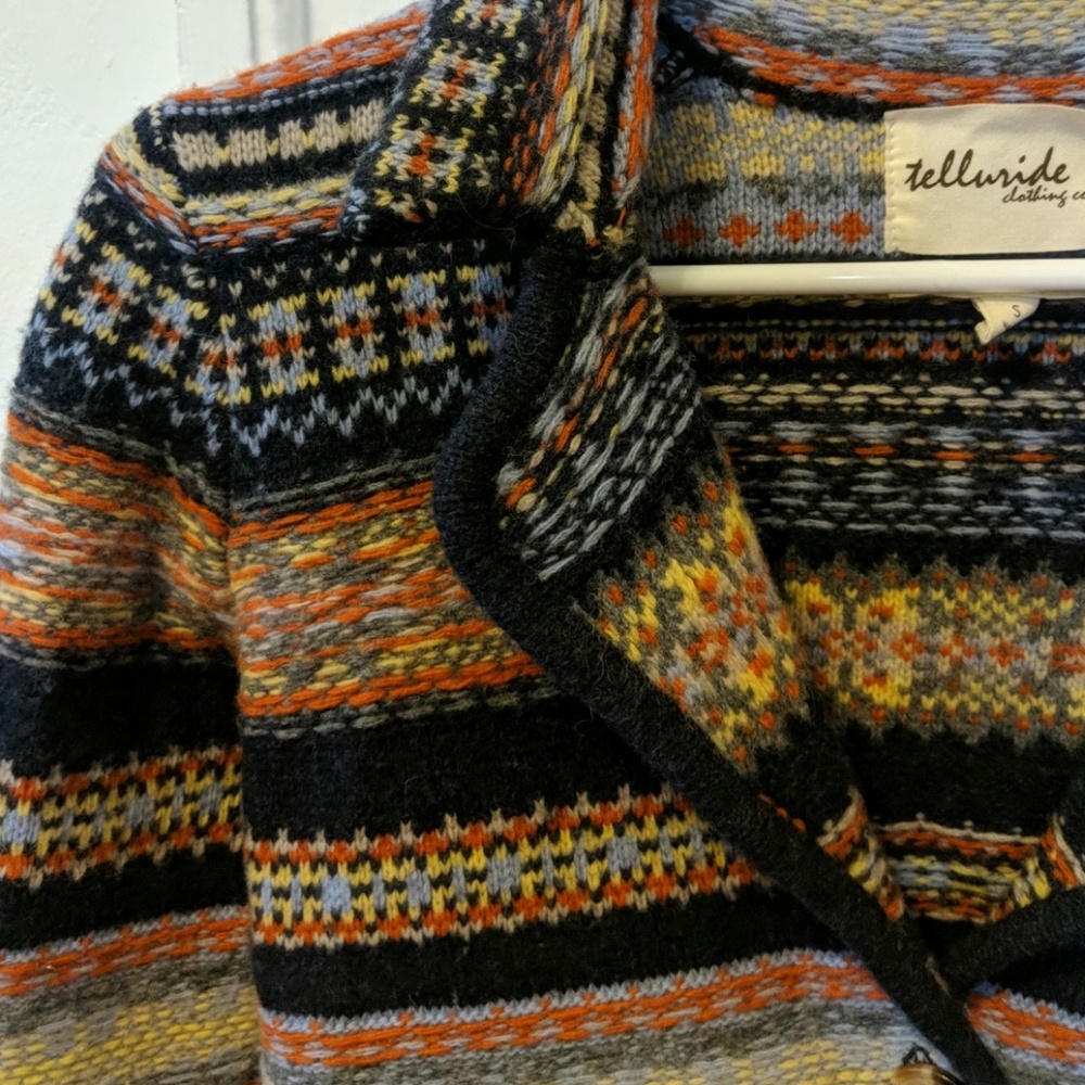Anthropologie Telluride Lambswool knit jacket